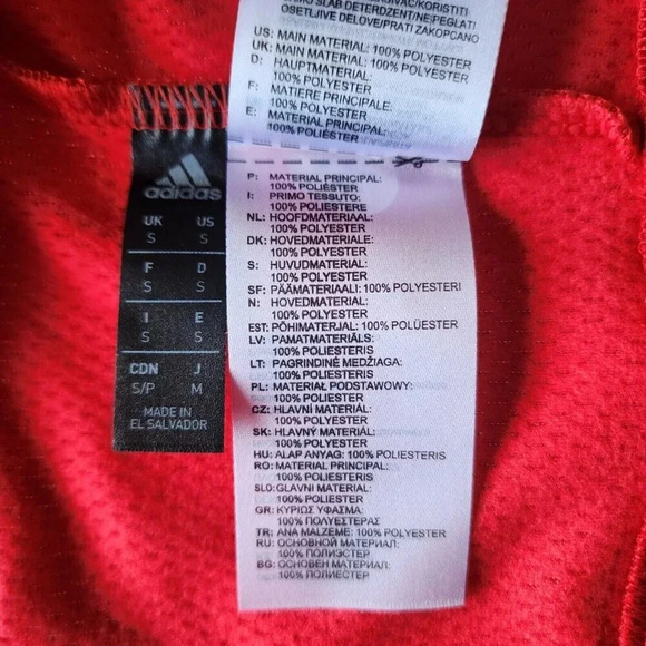 New Adidas Team Issue Fleece Hoodie Small Red Long Sleeve Climawarm - Picture 5 of 15